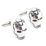 Silver Iron Man Cufflinks for Mens Shirt French Cuff links Wedding Groom Gift Cuff Links