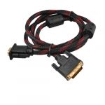 1.5m DVI-I 24+5 Dual Link Male to VGA Male Cable - Red/Black