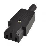IEC 320 C14 Female Plug Power Adapter Rewirable Connector AC 250V 10A