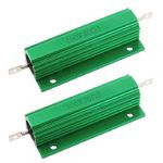 2 x Chasis Mounted 100W 30 Ohm 5% Aluminum Case Wirewound Resistors