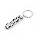 Portable Silver Tone Folding Nail Toe Trimmer Manicure Tool w Keyring