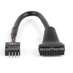 USB 2.0 9Pin Male to Motherboard USB 3.0 20Pin Header Female Cable