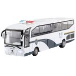 Large Police Bus Diecast car model collection W/ light and sound white Top Sale