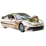 Special Gold 1:32 Ferrari F12 Diecast Car Model Collection with Sound&Light