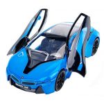 Kids Gifts 1:32 BMW i8 blue Alloy Diecast car model Collection light&sound
