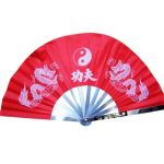 Training Martial Arts Performanc Frame KungFu Chinese Tai Chi Fan 13 Stainless red