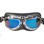 WW2 German Helmet Aviator Pilot Sunglasses Moto Goggles Eyewear Lens Colorful