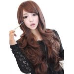 New Fashion Womens Lady Wavy Curly Brown Long Hair Full Wig Wigs Cosplay Party