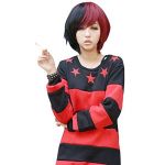 Lady short straight Hair Full Wigs BOB hairpiece Cosplay Party Wig Red and Black