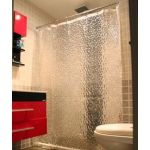 Clear Thicker the PEVA Diamond Shower Curtain 3D Water Cube Mold Water
