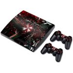 Skin Sticker Cover For PS3 Playstation 3 Slim Console + Controller Decal #0237