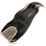 NEW 6A Brazilian Virgin human Hair Lace Closure 3.5x4 straight hair 3 parts 14'
