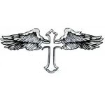 Removable Tattoo Cross Wing Tattoo Stickers Temporary Transfer Body Art Stickers Waterproof Non-toxic