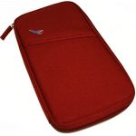Travel case for My Passport Essential / 2.5 inch HDD Hard Drive / Travel document portable multi use case Water Resistant Material - Red