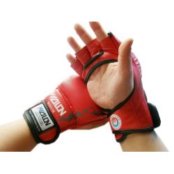 Sporting Red MMA Half Finger Fighting Training Gloves Boxing Takewondo