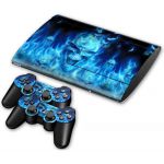 Skin Sticker For PS3 PlayStation Super Slim 4000 Console+2 Controllers Decal 45