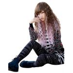 New Womens Ladies Corn Wavy Curly Long Full Hair Wigs Brown+Pink Cosplay Party