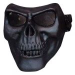Outdoor Full Face Mask Skull Bone Airsoft Hunting War Game Protect 4 Color (Black)