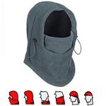 Outdoor multi-purpose windproof hat fleece CS Warm mask cap Skullies & Beanies for cycling skiing skee mask Grey