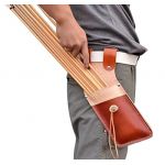 NEW 1PC Side Hung Quiver Holder Bag Archery Bow Arrow Cow Leather Pouch Handmade
