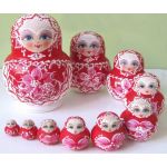 Set of 10 Cutie Wooden Nesting Dolls Matryoshka Madness Russian Doll Russian dolls