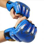 Training Sanda Gloves MMA Boxing/Takewondo/Fight/Grapple Mitten Mitts Blue Girl