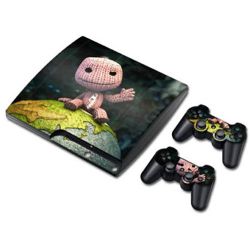 Game Tool Skin Sticker Decal For PS3 Slim Console + 2 Controller Decal #688