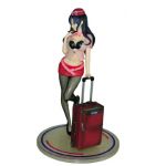Anime Twilight C.A Cabin Attendant Yoko Airline Sexy Girl Action Figure with Removable Clothes pink