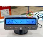 NEW 12v Car Voltage Monitor Battery Alarm / Temperature Thermometer Clock Display LCD Backlight Display