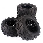 Set Of 4 12mm Hub Off-Road Wheel Rim Tires Foam 1:10 Rock Crawlers RC Car 26205