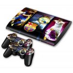 Skin Sticker Cover Decal For PS3 PlayStation Super Slim 4000 + 2 Controllers #06
