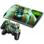 Skin Sticker Cover Decal For PS3 PlayStation Super Slim 4000 + 2 Controllers #40