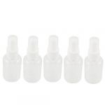 5 Pcs Empty Clear White Plastic Spray Bottle Pump 50ML
