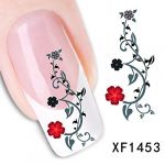Fashion Japanese Watermark Style Beautiful Rose Flower Tip Nail Art Nail Sticker Nail Decal Carving Butterfly Shape Nail Stickers