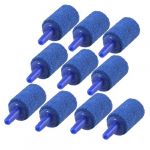 10xCylinder Blue Bubble Air Stones Bar Diffuser for Aquarium Fish Tank