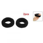 Elastic Ponytail Holder Hair Tie Band 1.8-Inch, Black - 2-Piece Elastic Ponytail Holder Hair Tie Band 1.8-Inch, Black - 2-Piece