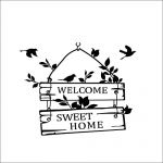 Welcome Sweet Home Quote Wall Sticker Romantic Wall Sticker DIY Wall Decoration House Decoration ART Vinyl MURAL Kids Baby Room Decor