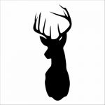 Fashion Designed Deer Shaped Removed Vinyl Blackboard Wall Sticker Black Color Deer Shaped Animal Wall Sticker House Decoration Wall Decoration