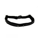 Fashionable water proof Sport Runner Zipper Pack Belly Waist Bag Fitness Running Belt double pockets in black color