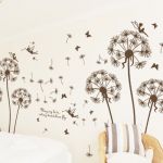 Removable Room Office Stickers Dandelion In Wind Words Art Mural Vinyl Sticker Wall Art Decal WallPaper Wall stickersFor Room Home Decoration