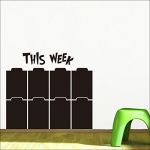 Cute Designed Removed Vinyl Weekly Calendar Blackboard Sticker Working Calendar Studing Calendar Vinyl Blackboard Wall Sticker