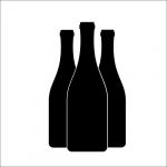 Fashion Designed 3 Bottles Shaped Removed Vinyl Blackboard Sticker Black Color Note Wall Sticker Kitchen Decoration CafÂ¨Â¦ Decoration Bar Decoration