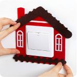 Cute Colorful Cabin Pattern Light Switch Cover Switch Decoration Switch Sticker Kid's Room Switch Decoration Switch Art
