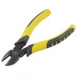 Yellow Black Handle Ferronickel Wire Cutter Diagonal Cutting Pliers 6.3