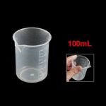 Lab Kitchen Clear White Plastic 100mL Measuring Cup Beaker