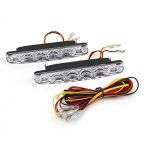 Pair 12V Van White 6 LED DRL Daytime Running Lamp Light Driving Blub Pair 12V Van White 6 LED DRL Daytime Running Lamp Light Driving Blub