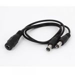 CCTV Camera DC 5.5x2.1mm 1 Female to 2 Male Power Cable Connector 35cm