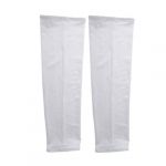 Pair white stretchy forearm sleeves arm protector new