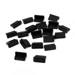 20 Pcs Black Rubber USB A Type Female Anti Dust Plugs Stopper Cover