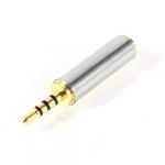 Gold Plated 2.5mm Male Plug to 3.5mm Female Audio Adapter Converter